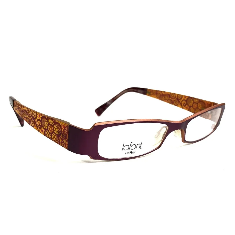 Jean Lafont Eyeglasses Frames ATMOSPHERE 671 Matte Purple Orange 50-17-135